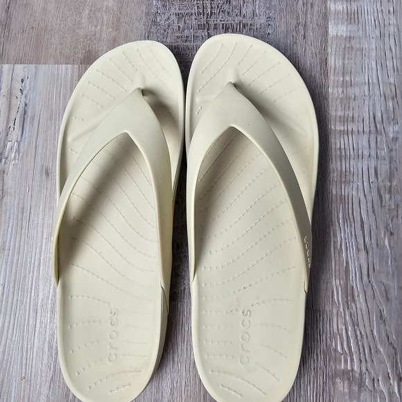 CROCS Shoes - Crocs Splash Flip Womens 8 Sandals Bone Beige Minimalist Casual Summer‎ Comfort